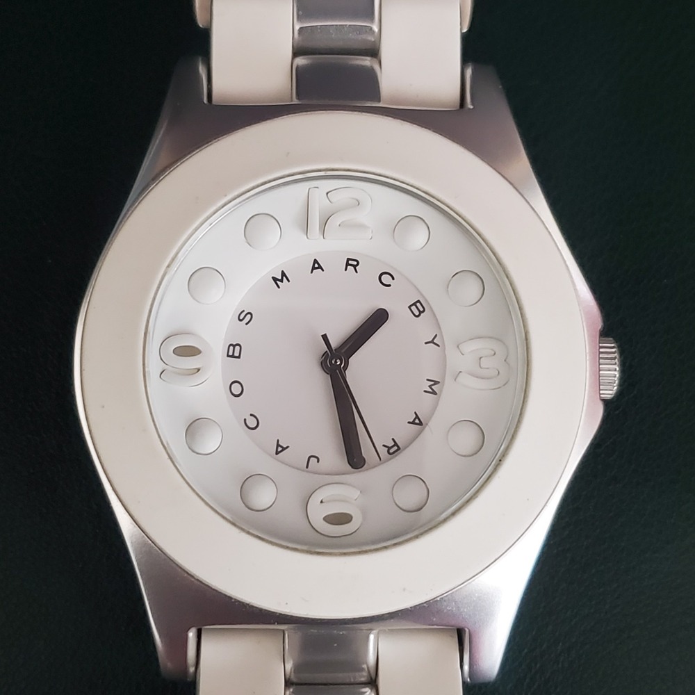 Marc By Marc Jacobs Silver and White Watch